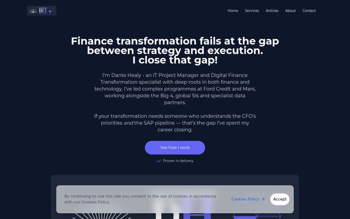 Screenshot of dantehealy.com