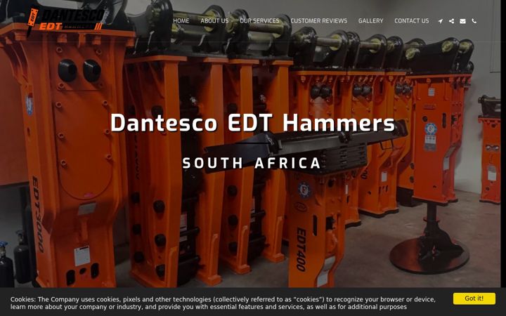 Екранна снимка на dantesco.co.za