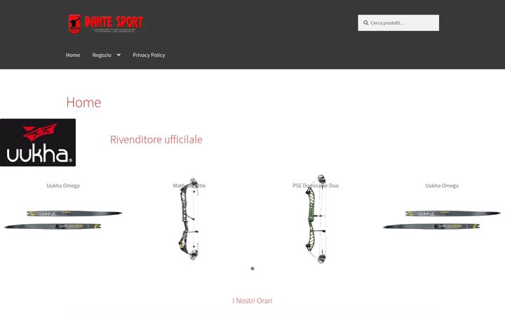 Screenshot von dantesport.it