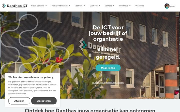 Ekrano kopija danthas.nl