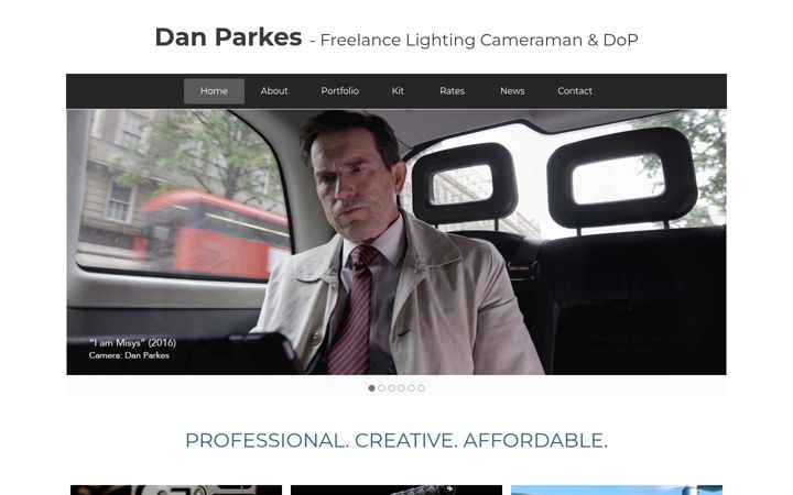 Screenshot of danthecameraman.co.uk