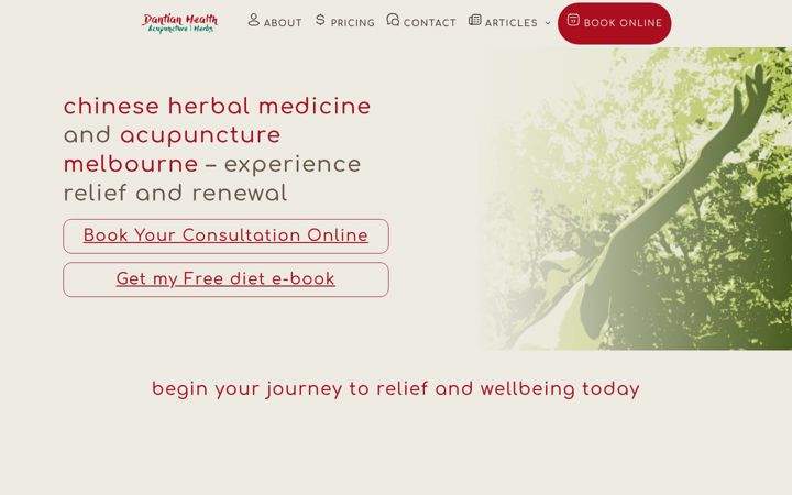 Ekraanipilt saidist dantianhealth.com.au