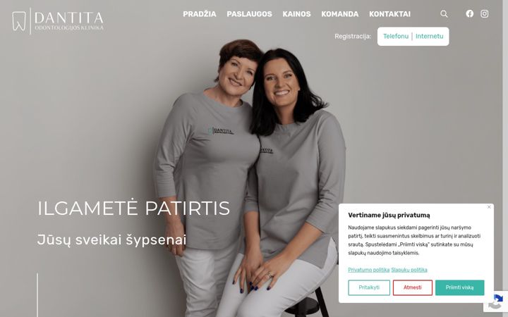 Screenshot di dantita.lt