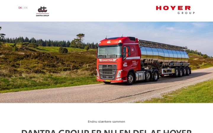 Skærmbillede af dantra.se