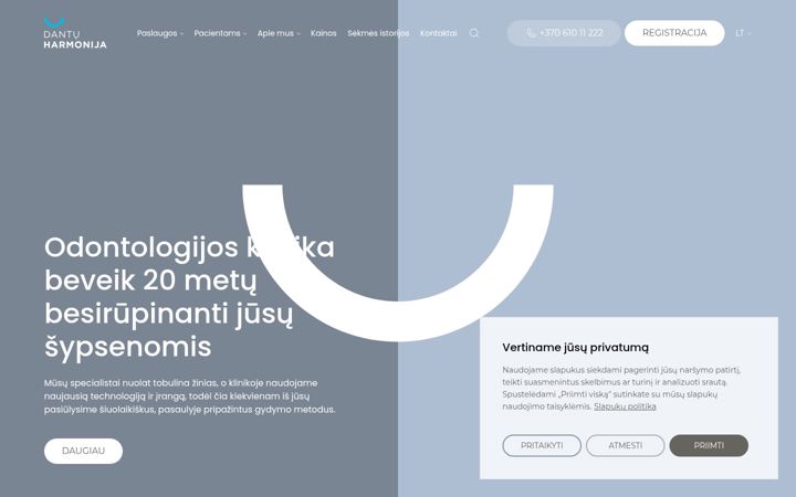 Screenshot di dantuharmonija.lt