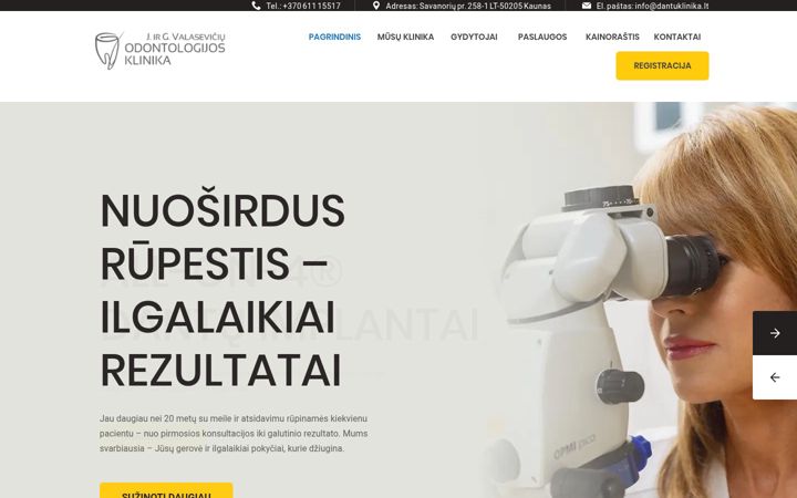 Screenshot di dantuklinika.lt