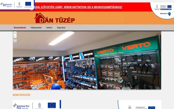 Zrzut ekranu dantuzep.hu