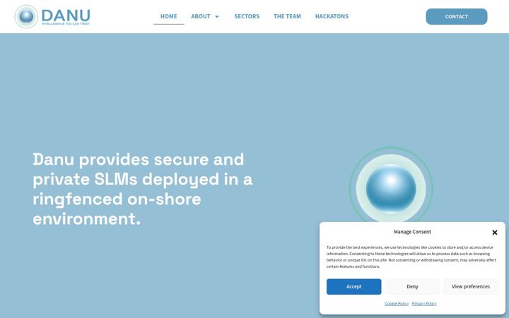 Screenshot of danu-ai.com