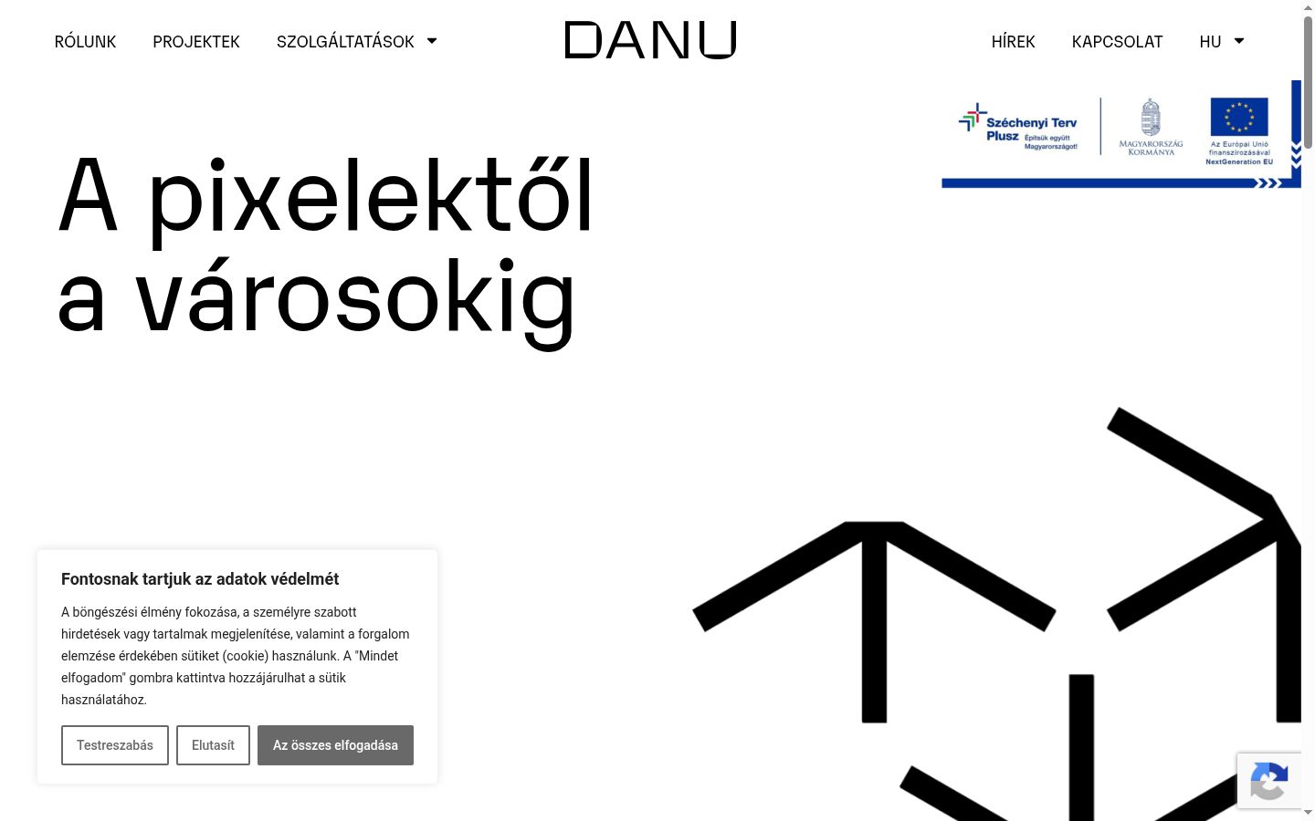 Képernyőkép a bármilyen interakció előtt megjelenő hozzájárulási bannerről