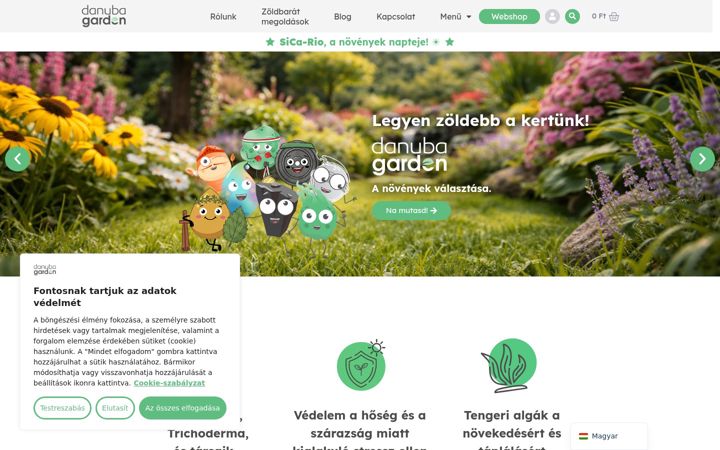 Zrzut ekranu danubagarden.hu