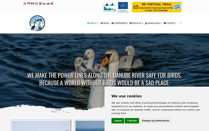 Screenshot of danubefreesky.eu