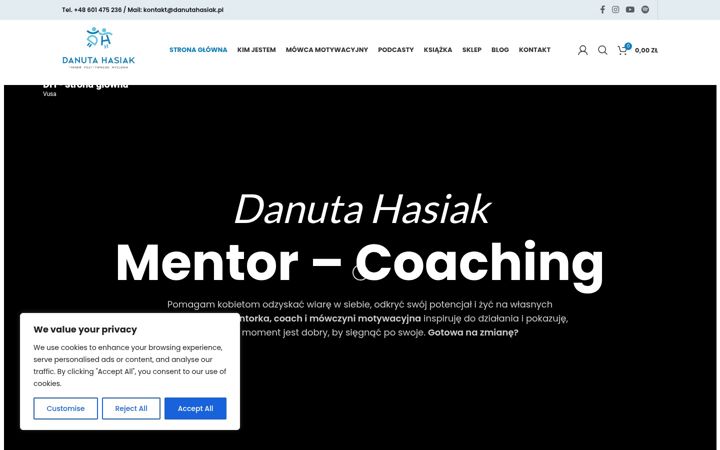 Screenshot of danutahasiak.pl