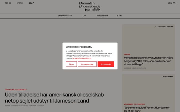 Screenshot of danwatch.dk