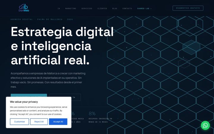 Screenshot di danweb.es