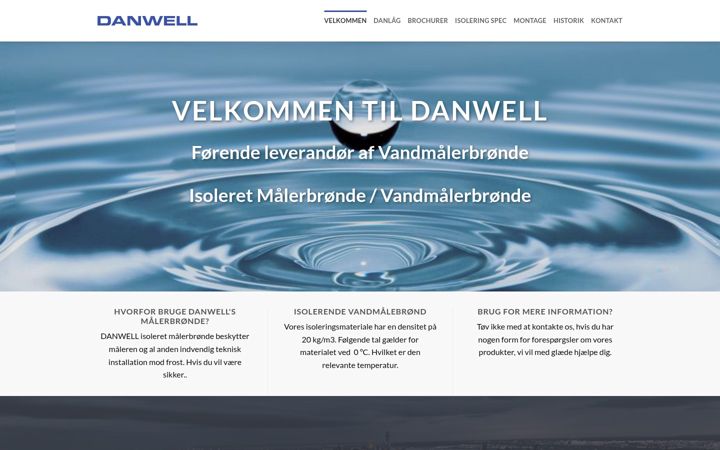 Snímek obrazovky danwell.dk
