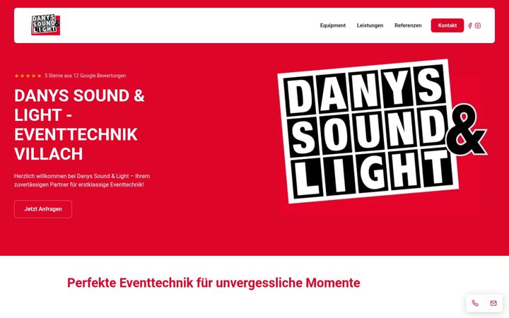 Screenshot of danyssoundlight.at
