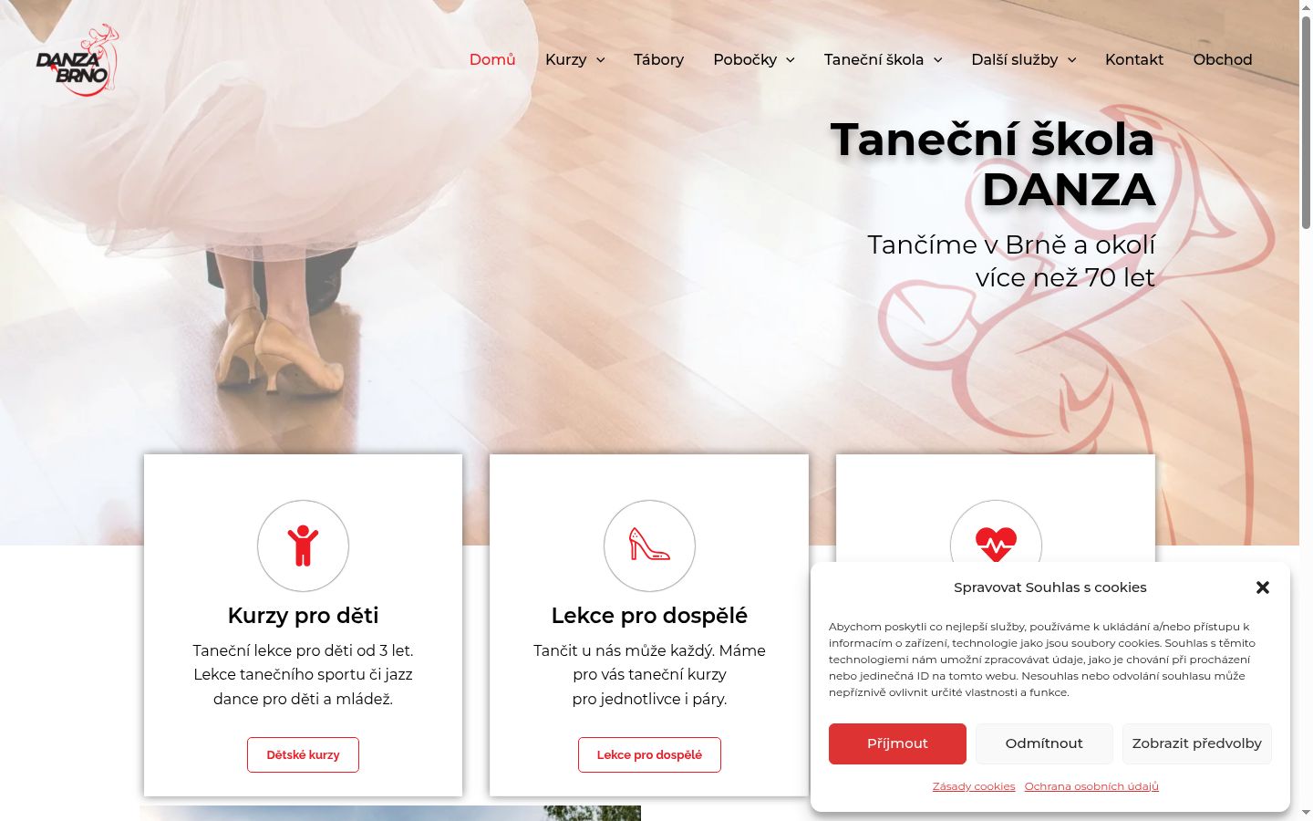 Captura de ecrã do banner de consentimento apresentado antes de qualquer interação