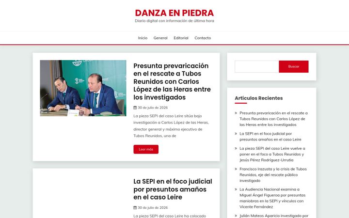 Screenshot of danzaenpiedra.com
