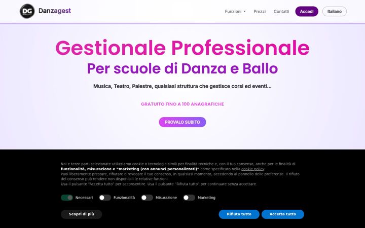 Screenshot of danzagest.com