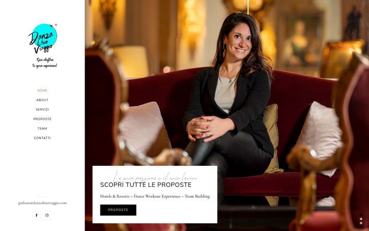 Screenshot of danzailtuoviaggio.com