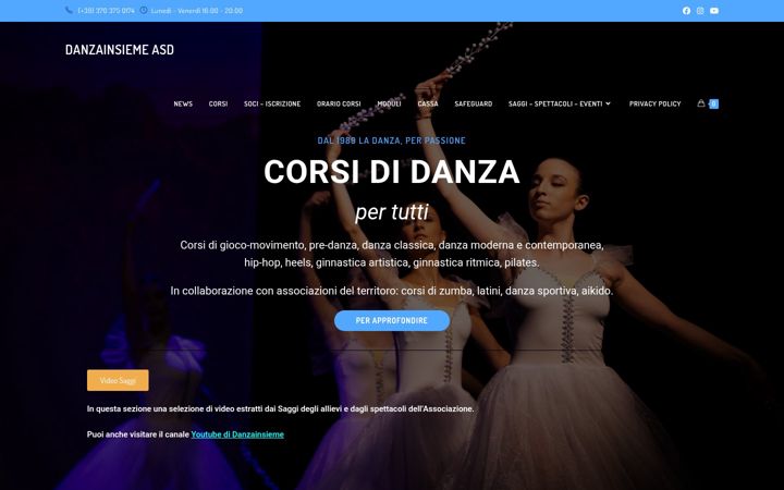 Posnetek zaslona danzainsieme.it