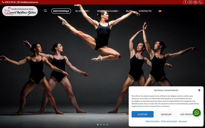 Screenshot di danzaleonor.es