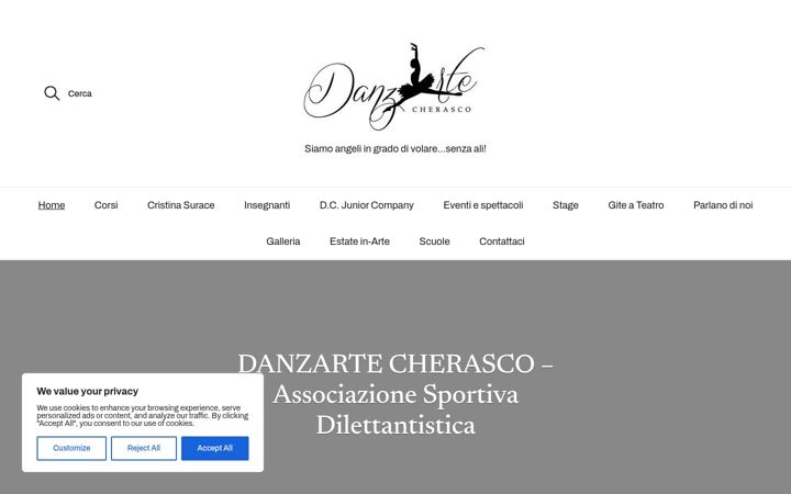 Screenshot of danzartecherasco.com