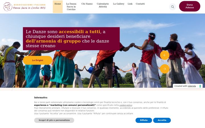 Zrzut ekranu danzasacraincerchio.it