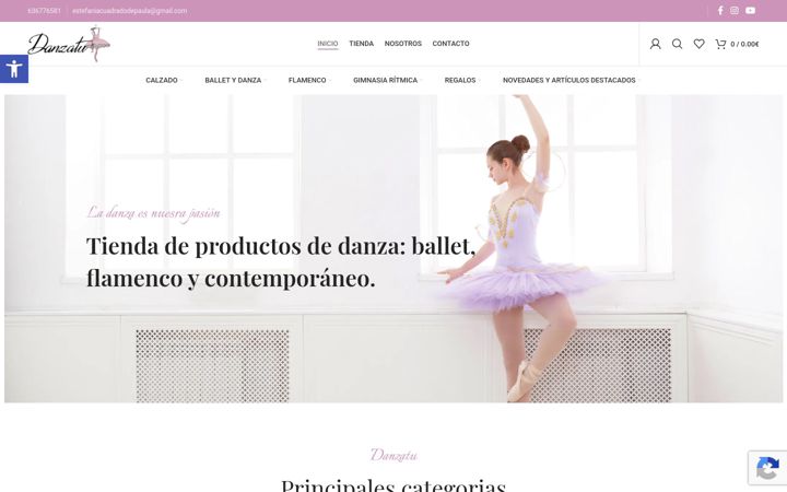 Screenshot di danzatu.com.es