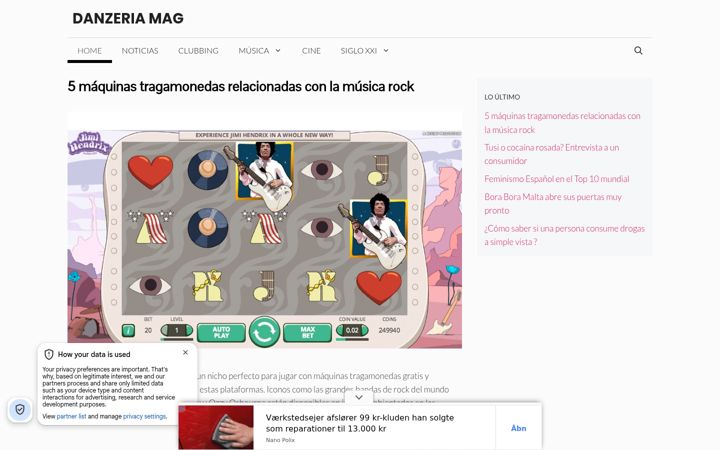 Screenshot of danzeria.com