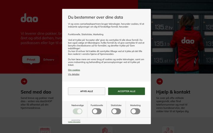 Screenshot of dao.dk