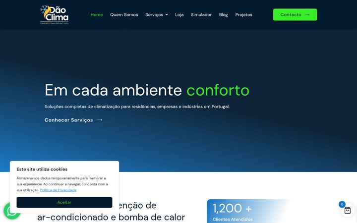 Screenshot of daoclima.com