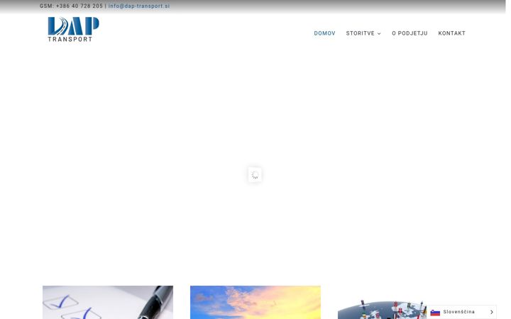 Screenshot von dap-transport.si