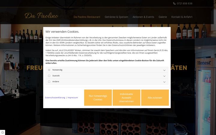 Screenshot of dapaolino.de