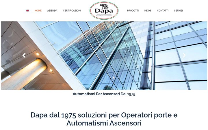 Screenshot of dapasrl.com
