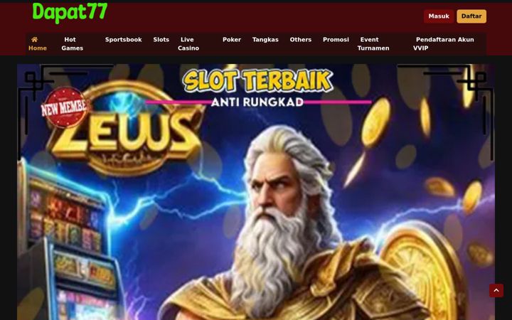 Screenshot of dapat77.com