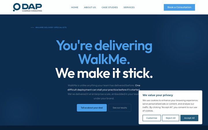 Screenshot of dapcompassconsulting.com