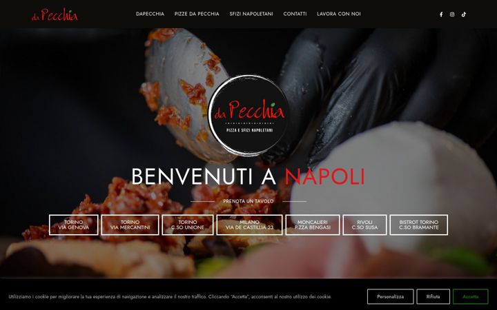Screenshot of dapecchiapizzerie.it