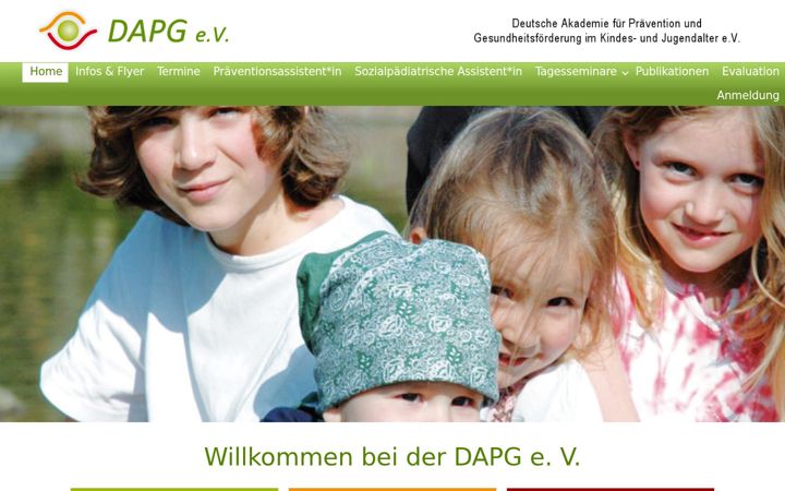 Skjámynd af dapg.info