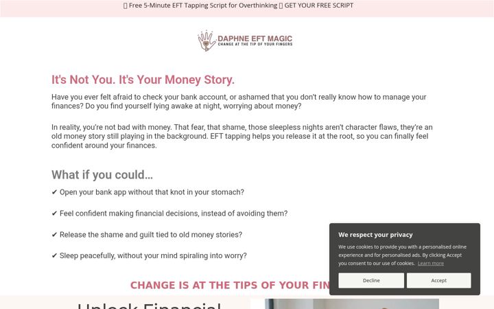 Screenshot of daphnecaumartin.com