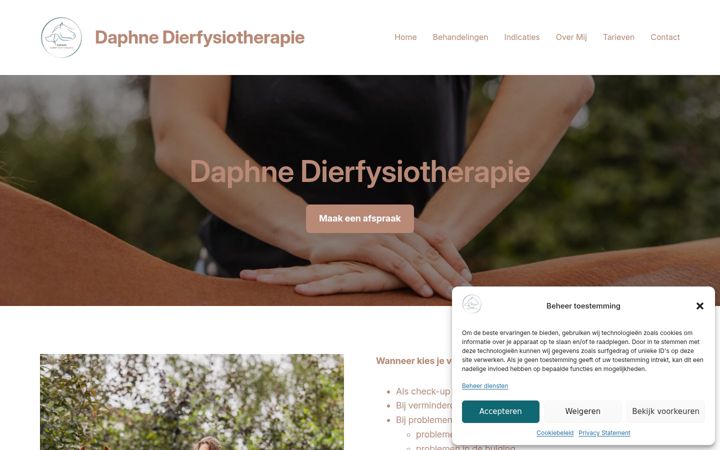 Ekrano kopija daphnedierfysiotherapie.nl