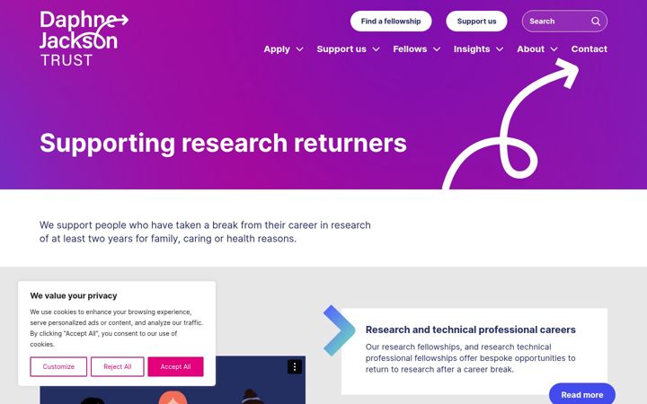 Screenshot of daphnejackson.org