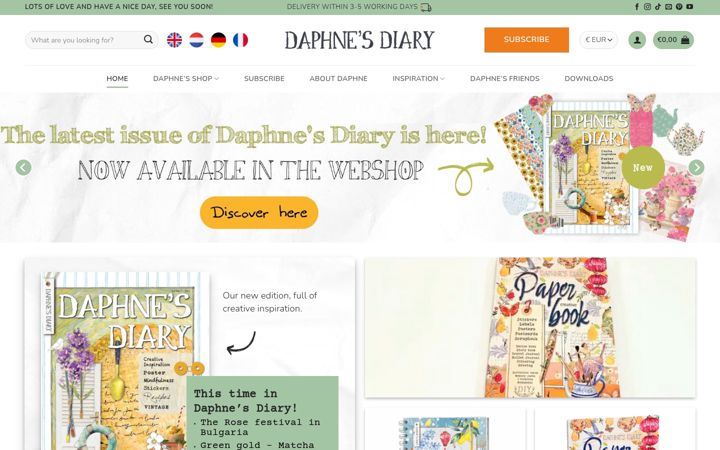 Screenshot of daphnesdiary.com