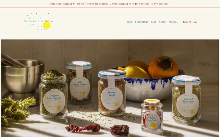 Screenshot of daphnisandchloe.com