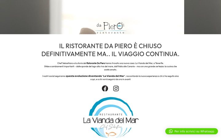 Screenshot of dapieroristorante.it