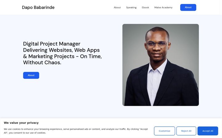 Screenshot of dapobabarinde.com