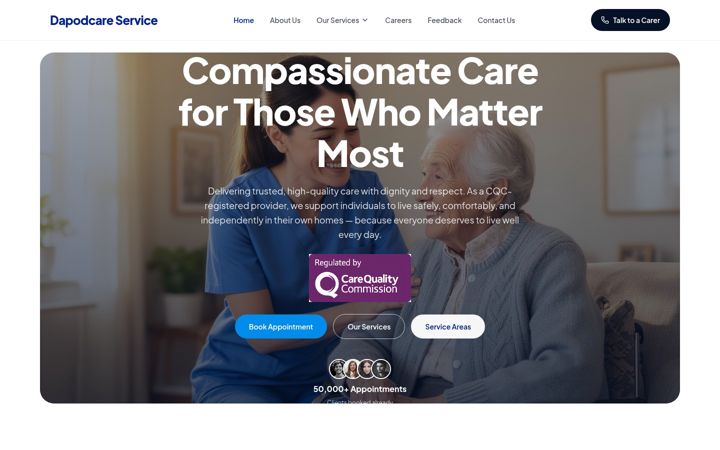 Screenshot of dapodcareservice.com