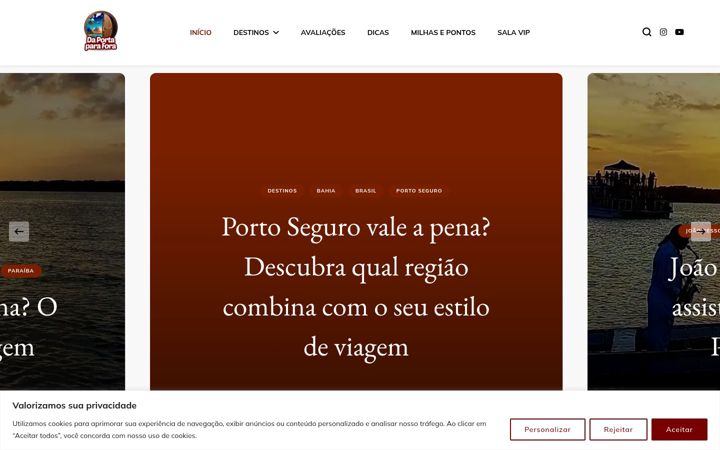 Skjámynd af daportaparafora.com.br