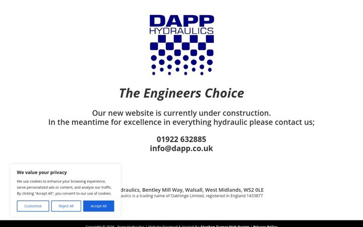 Screenshot of dapp.co.uk
