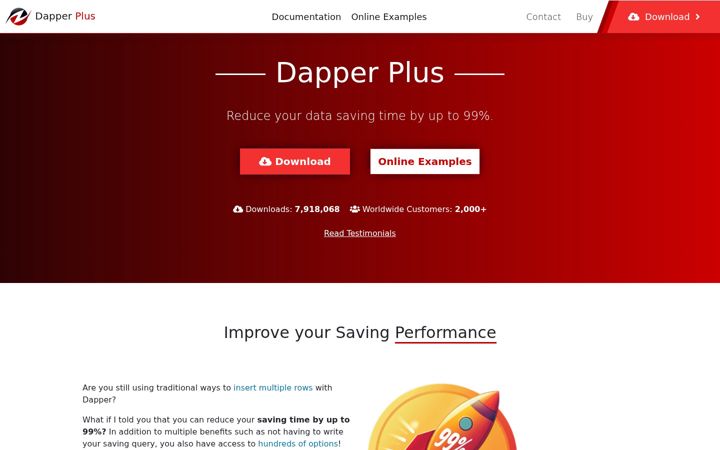 Screenshot of dapper-plus.net